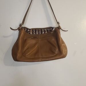 Vintage Tignanello Tan Leather Shoulder Bag